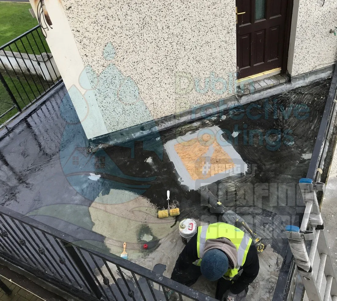 Balcony walkway - before restoration