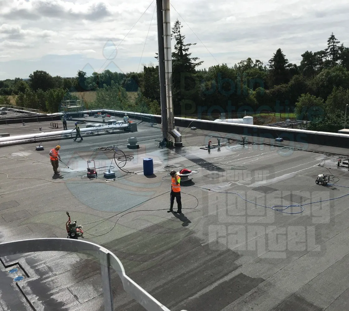 Industrial flat roof - before restoration