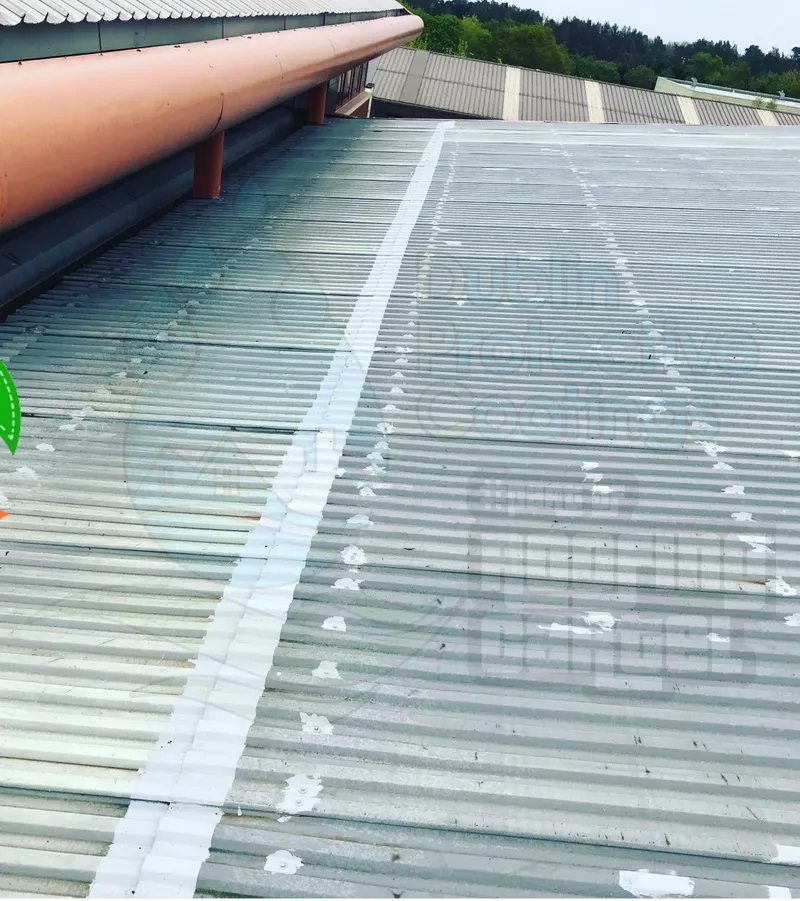 Metal cladding roof after restoration