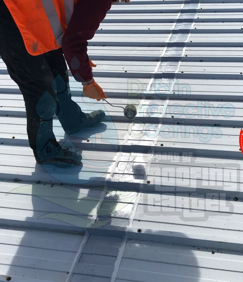 Metal cladding roof before restoration