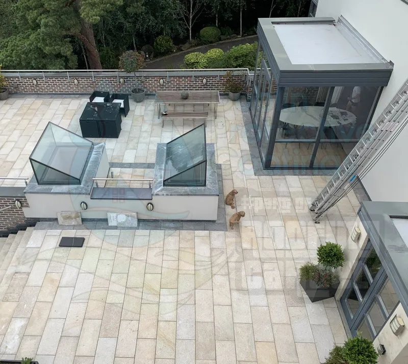 Roof terrace after restoration