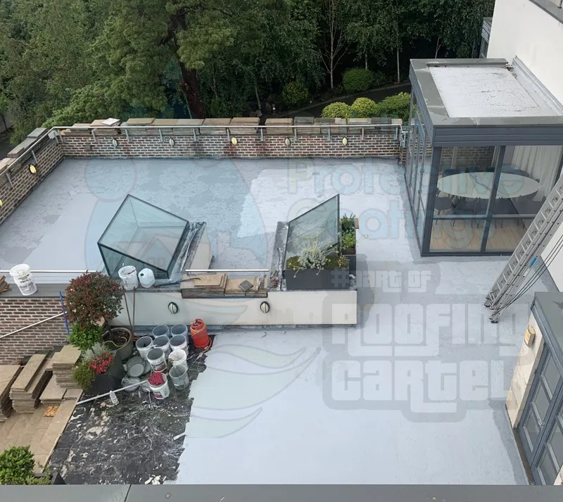 Roof terrace before restoration